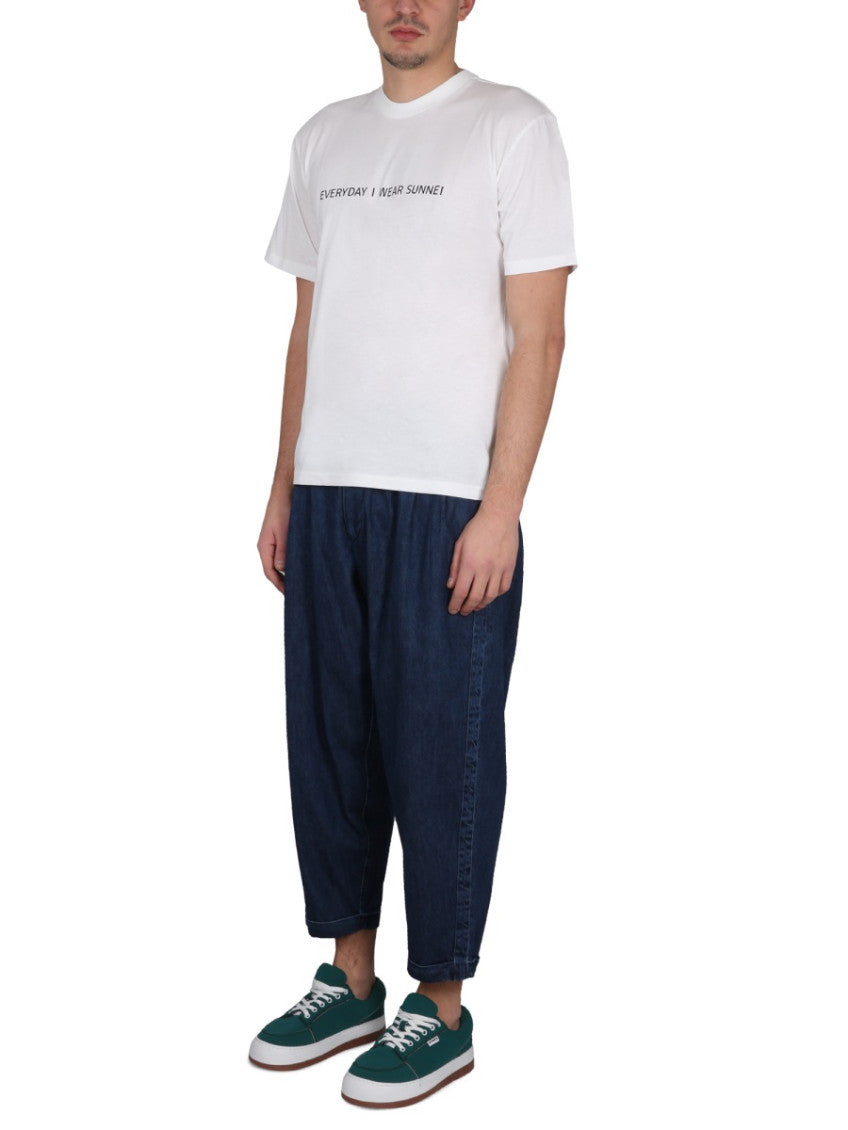 White Crew Neck T-Shirt 2