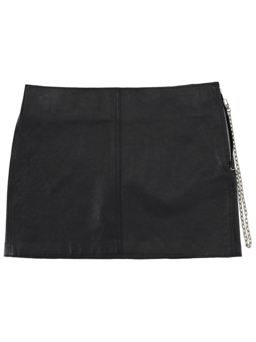 Black Solid Mini Skirt 1