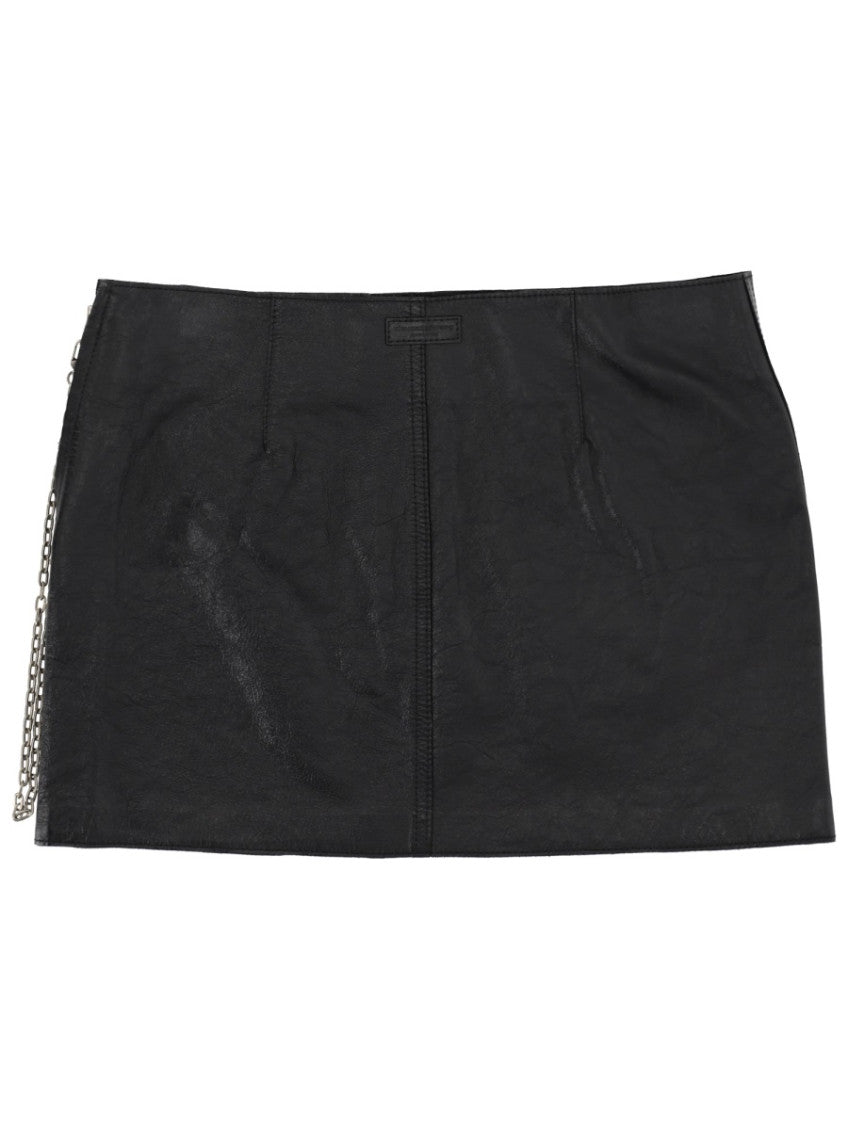 Black Solid Mini Skirt 2