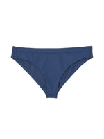 Blue Solid Bikini Bottom Swimwear 1