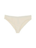 White Solid Bikini Bottom Swimwear 1