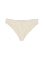 White Solid Bikini Bottom Swimwear 1