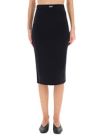 Black Logo Midi Skirt 1