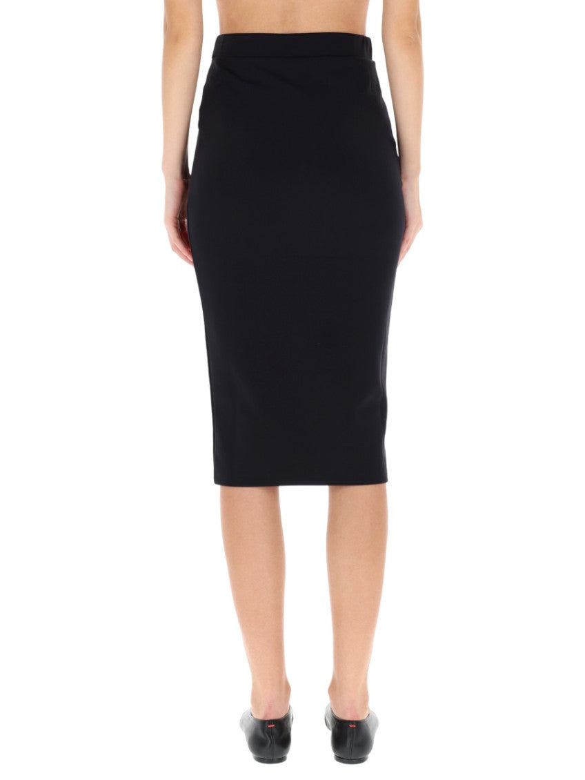 Black Logo Midi Skirt 2