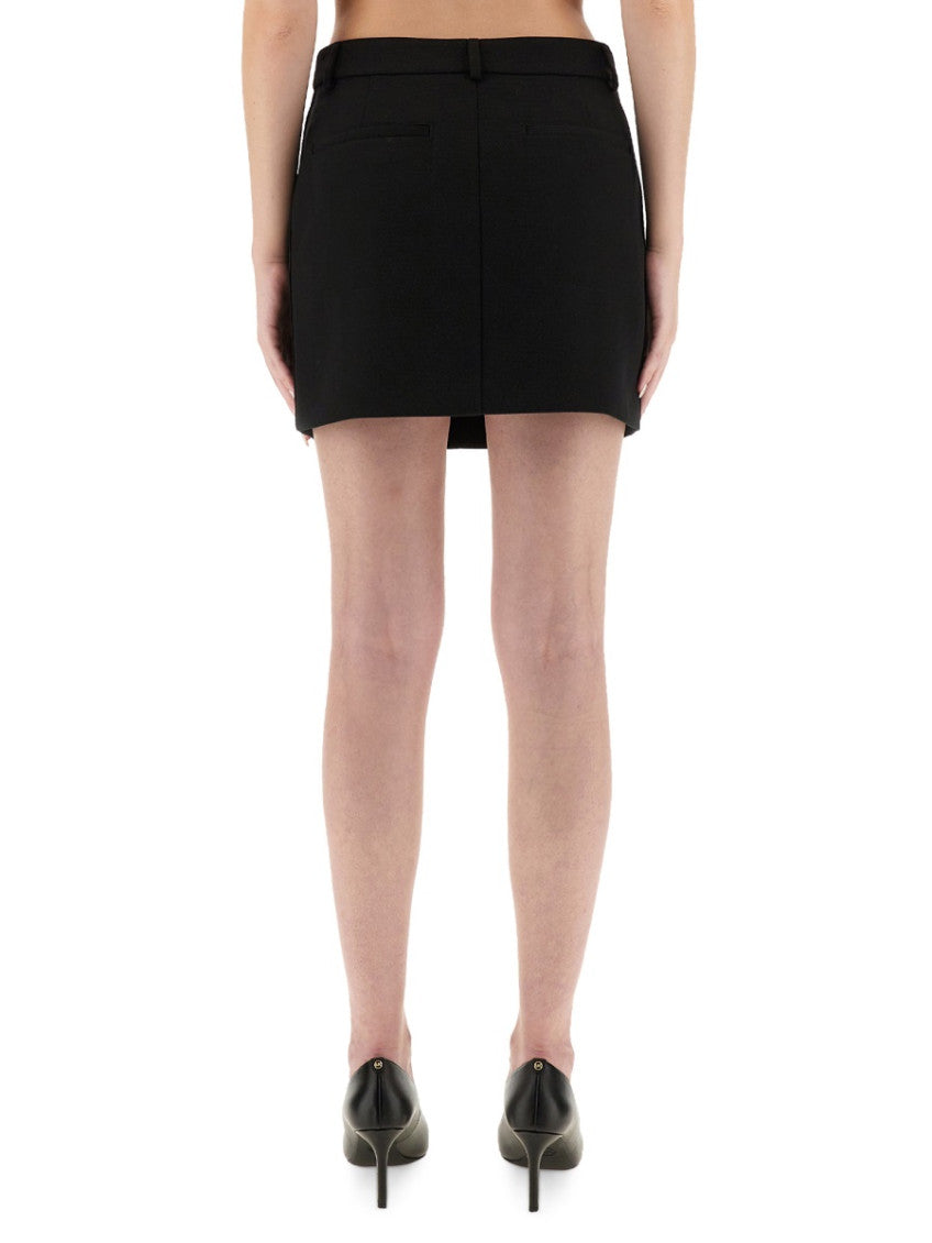Black Solid Mini Skirt 2