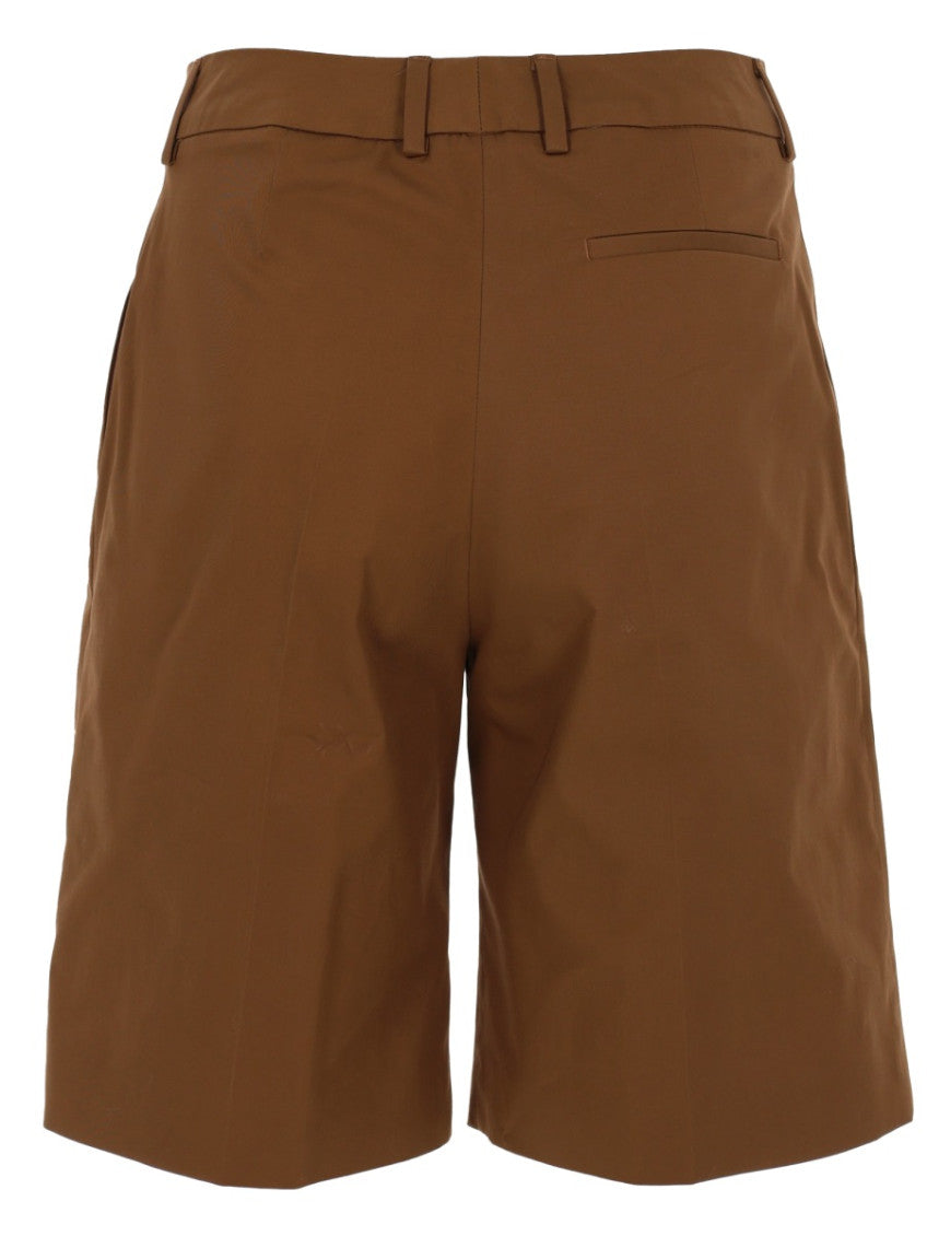 Brown Solid Shorts 2