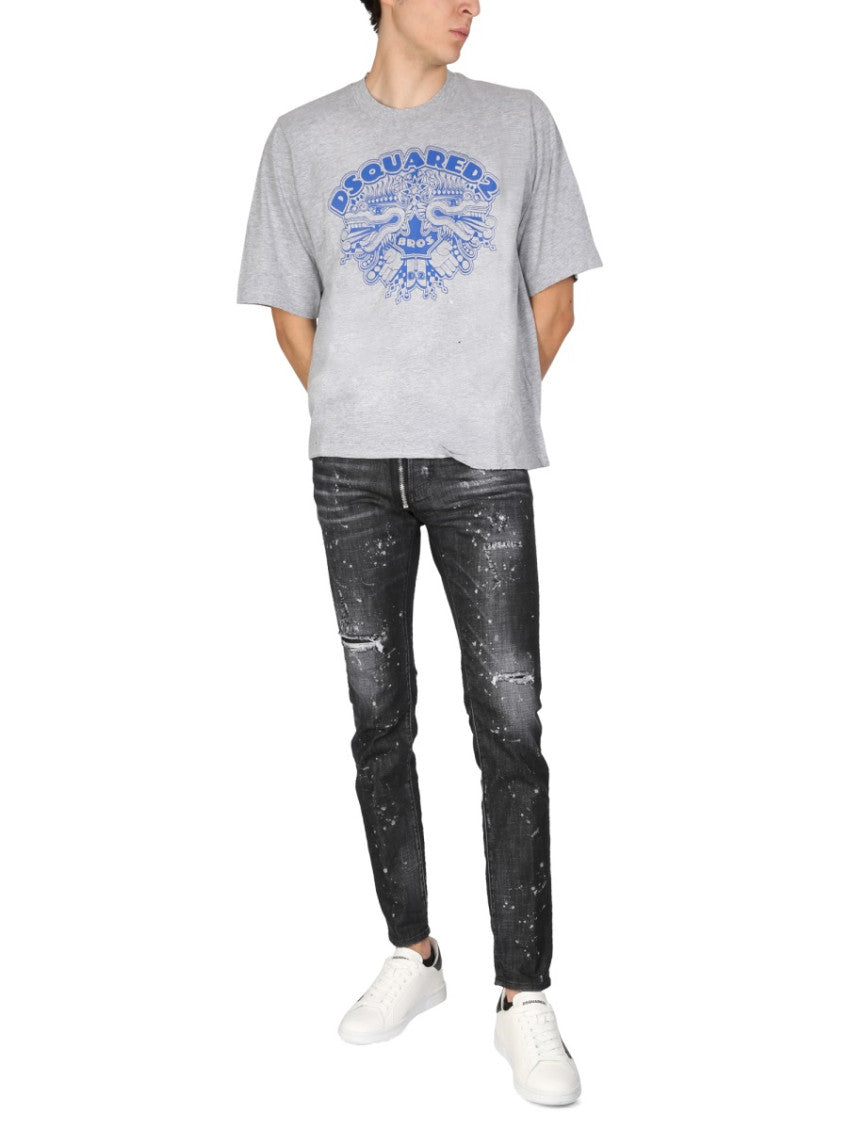 Grey Crew Neck T-Shirt 2