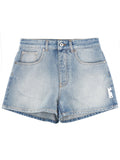 Denim Solid Shorts 1
