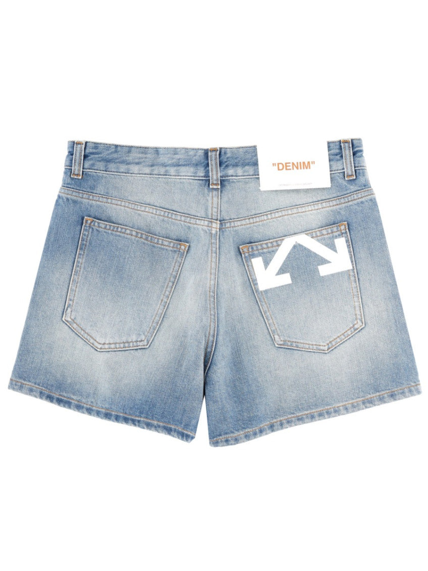 Denim Solid Shorts 2