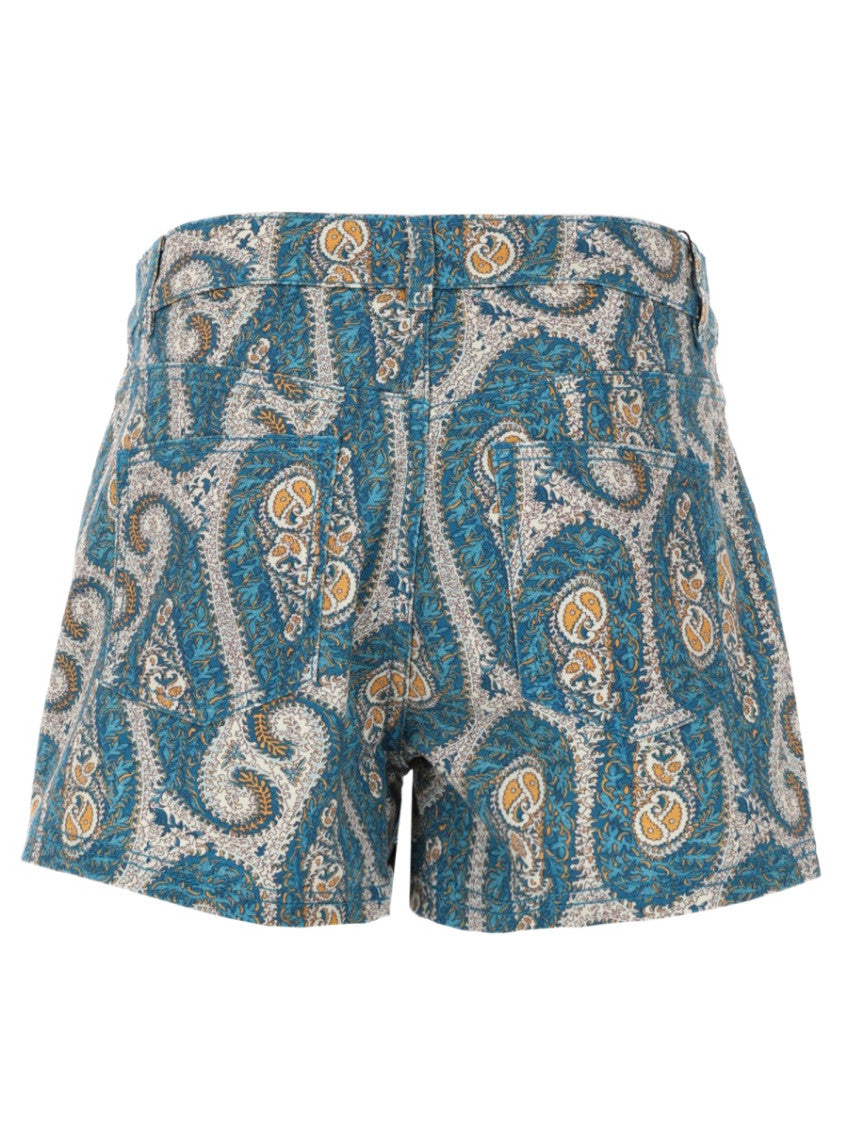 Blue Paisley Shorts 3
