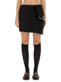 Black Solid Mini Skirt 1