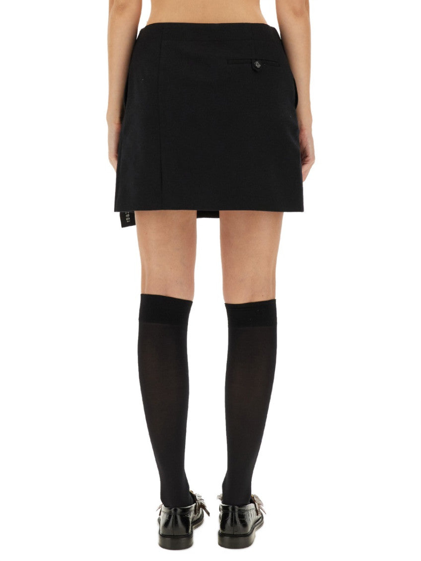 Black Solid Mini Skirt 2