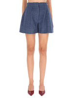 Blue Textured Shorts 1