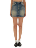 Denim Solid Mini Skirt 1