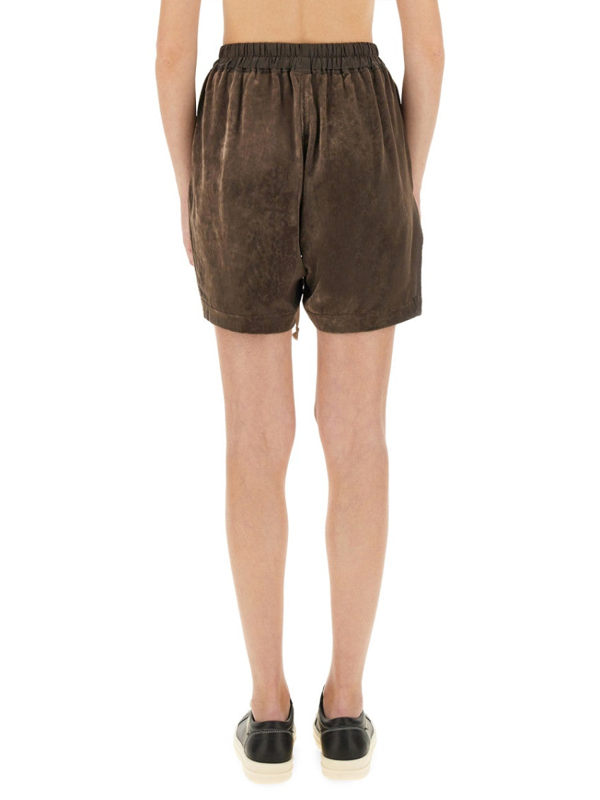 Brown Solid Shorts 4