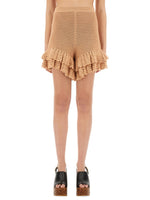 Beige Crochet Shorts 1