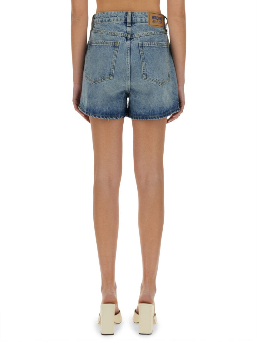 Denim Solid Shorts 2