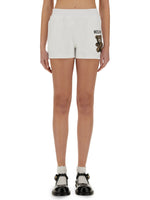 White Graphic Shorts 1