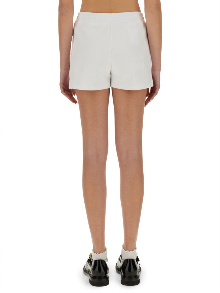 White Graphic Shorts 3