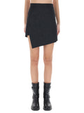 Grey Solid Mini Skirt 1