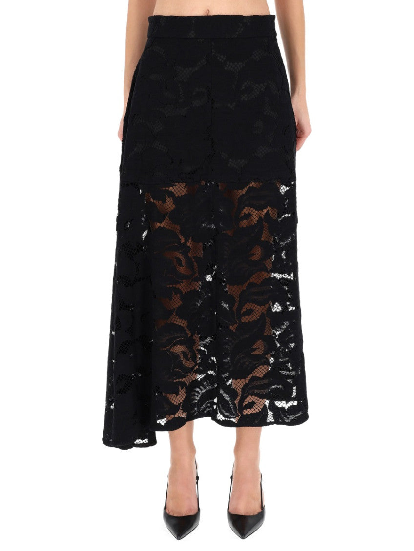 Black Lace Midi Skirt 1