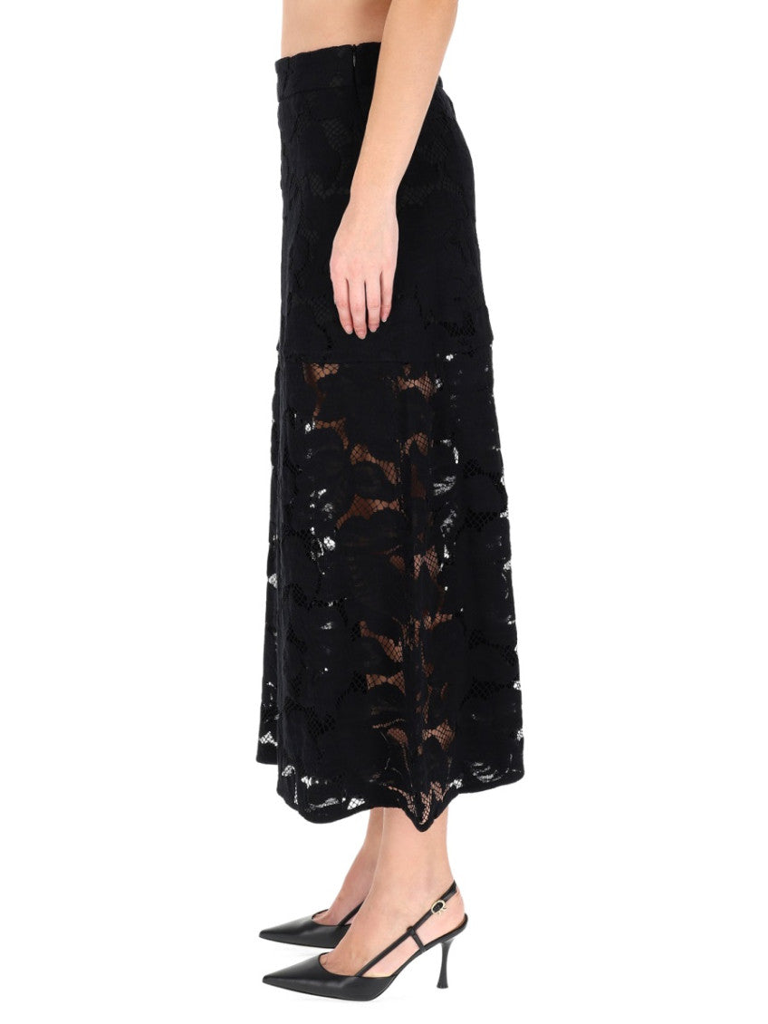 Black Lace Midi Skirt 3