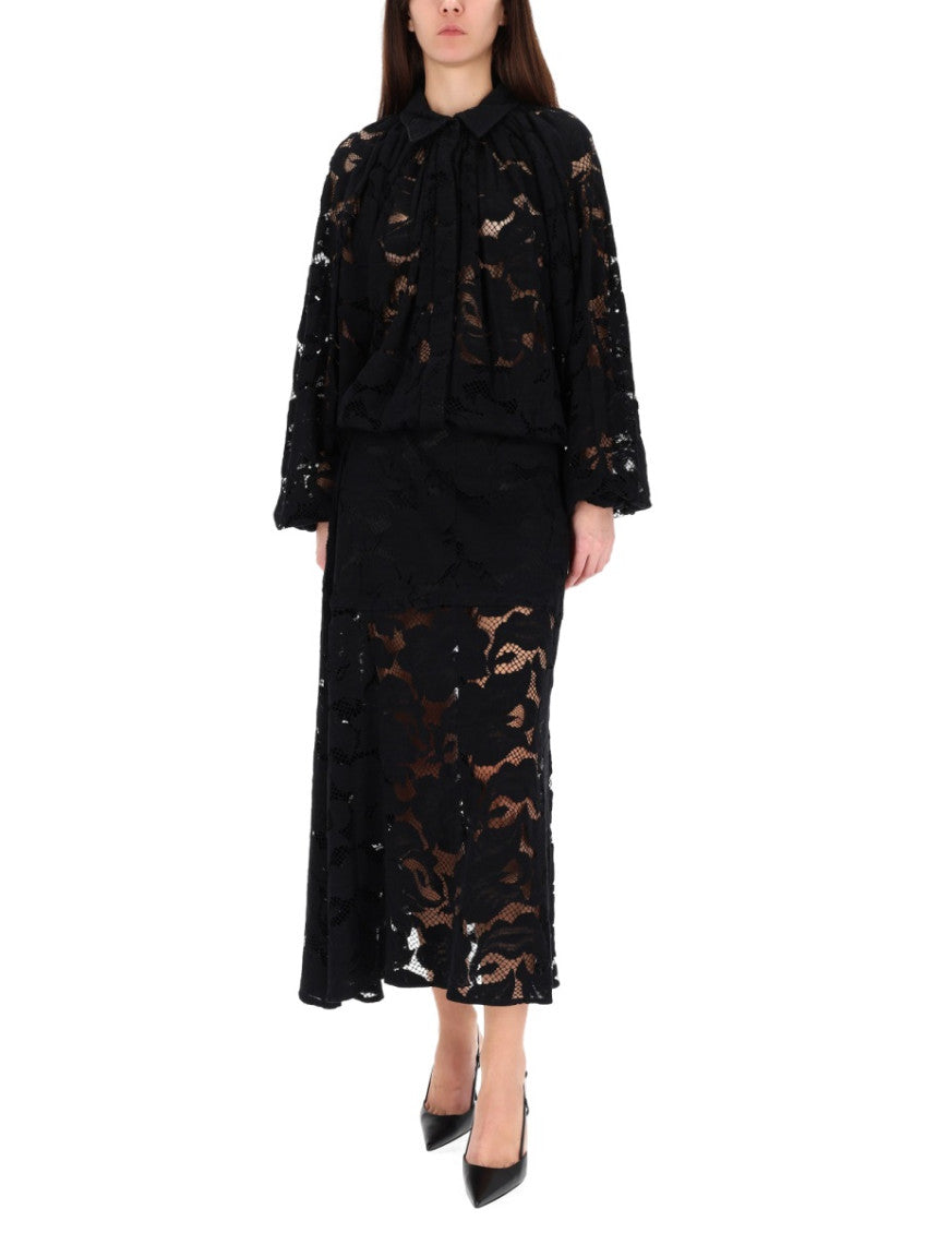 Black Lace Midi Skirt 4
