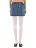 Denim Solid Mini Skirt 1