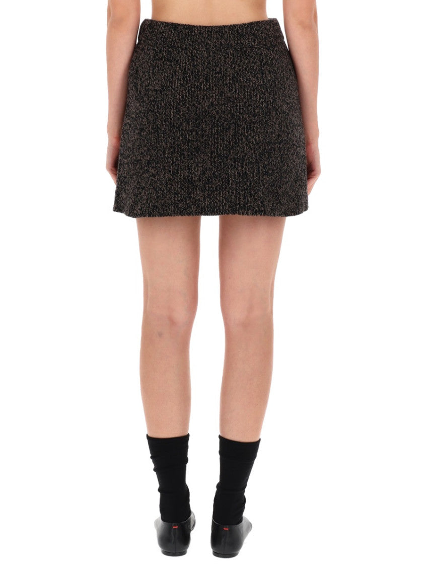 Black Textured Mini Skirt 2