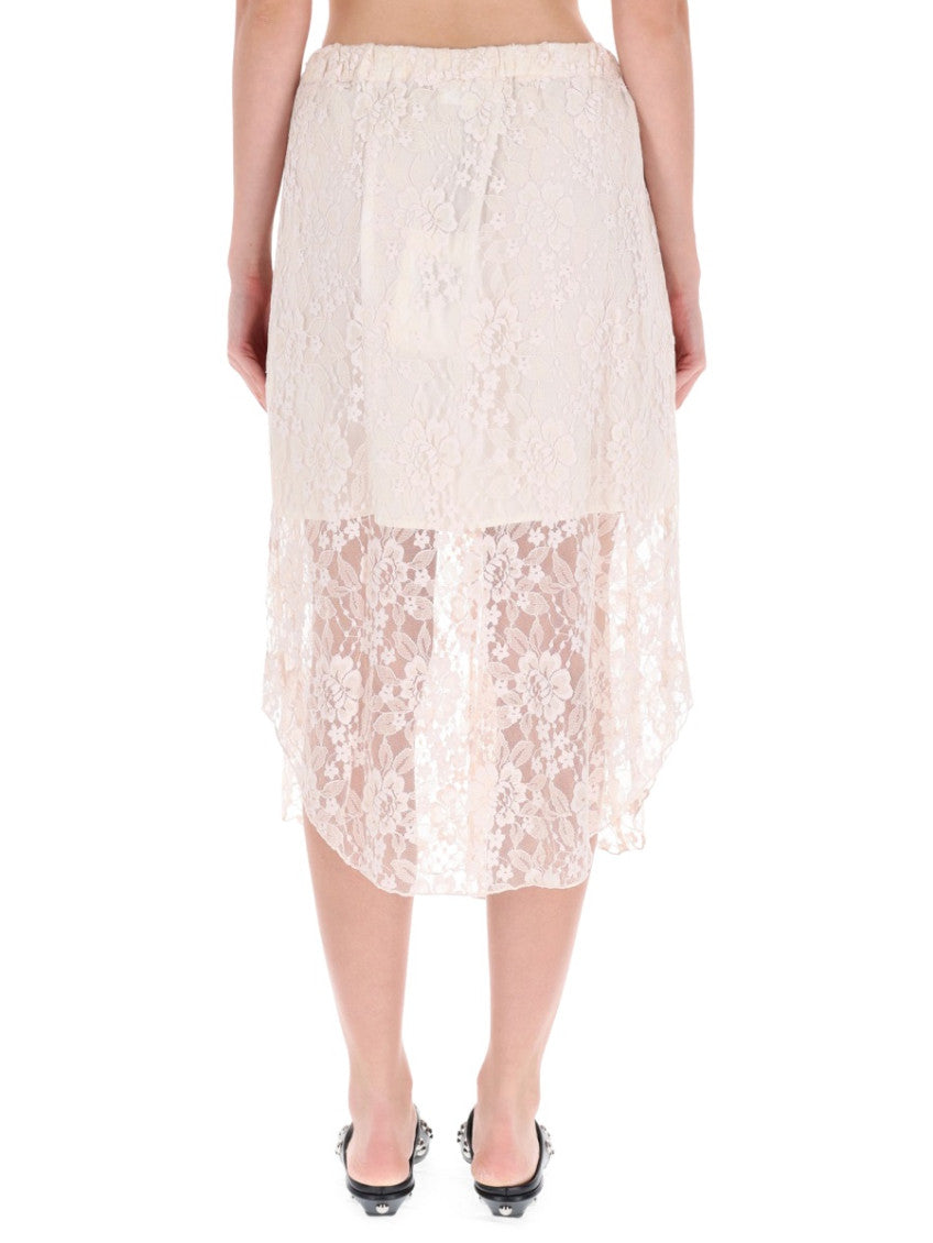 White Floral Midi Skirt 2