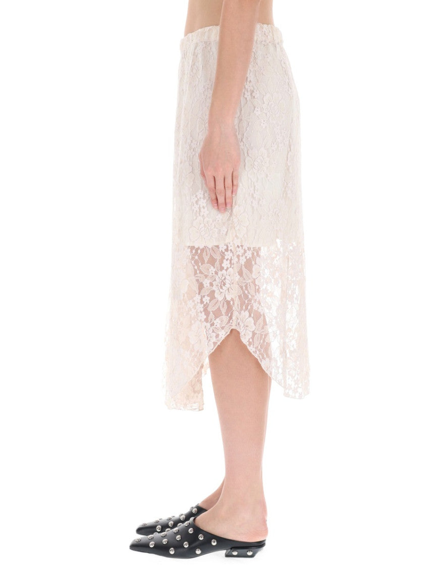 White Floral Midi Skirt 3