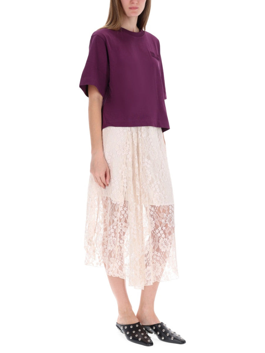 White Floral Midi Skirt 4