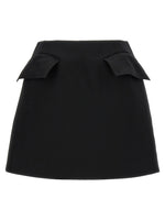Black Solid Mini Skirt 1
