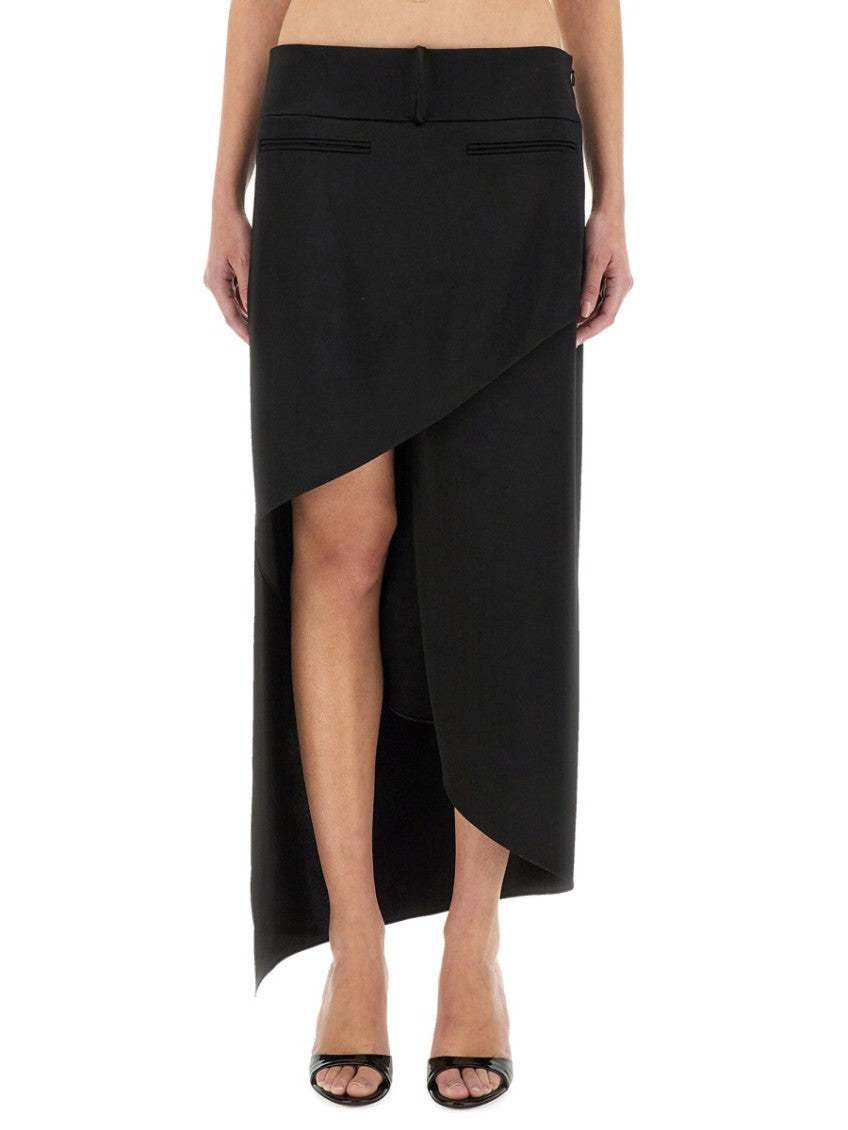 Black Solid Maxi Skirt 1