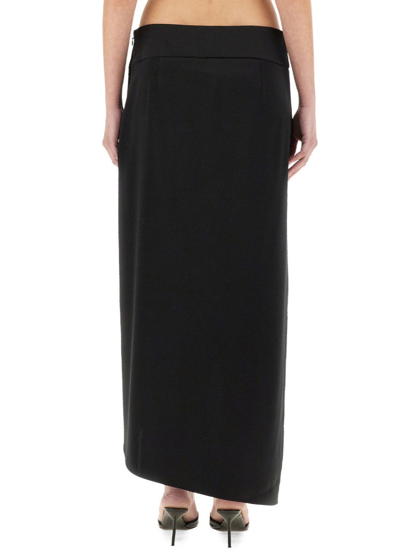 Black Solid Maxi Skirt 2