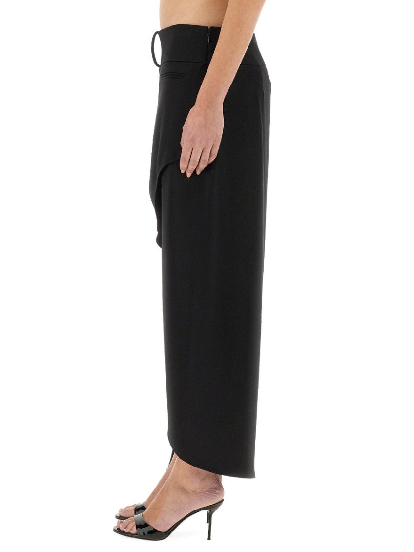 Black Solid Maxi Skirt 3