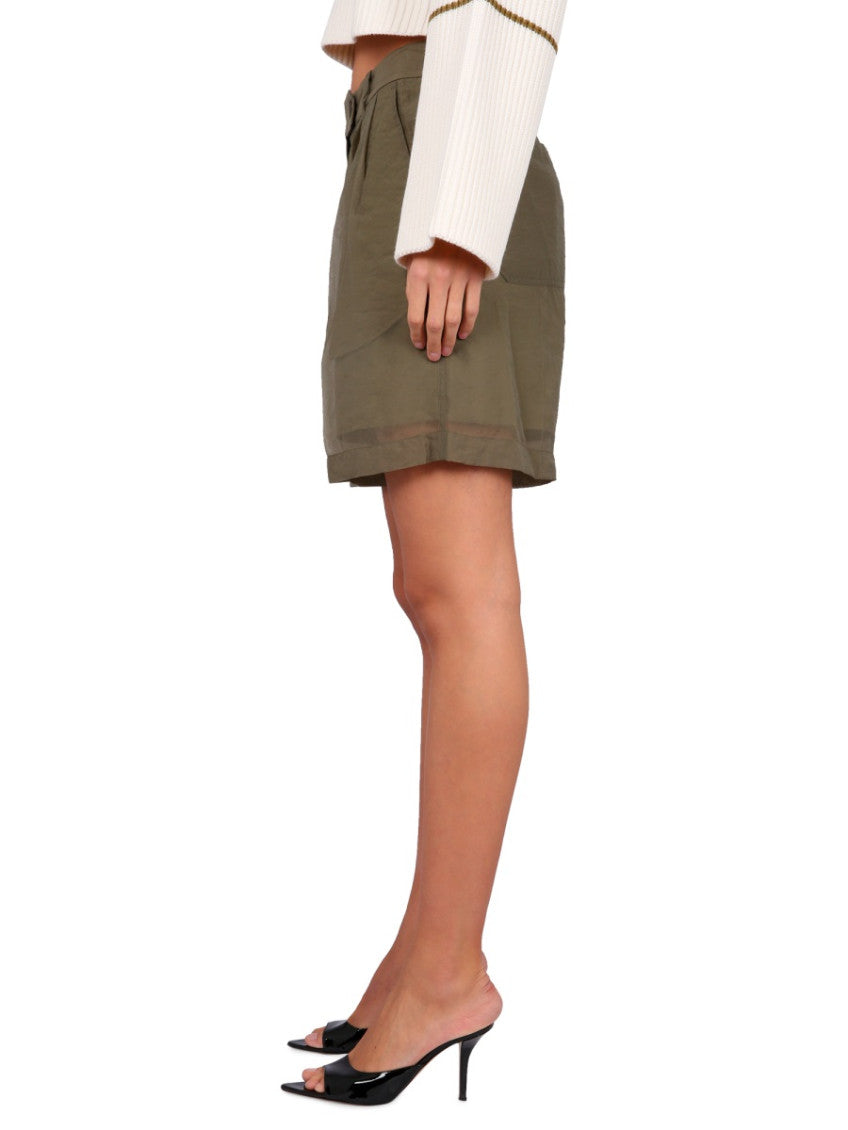 Khaki Solid Shorts 3