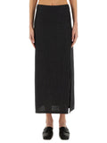 Dark Grey Solid Maxi Skirt 1