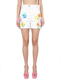 White Floral Shorts 1