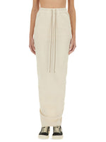 White Solid Maxi Skirt 1