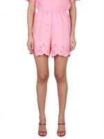 Pink Embroidered Shorts 1