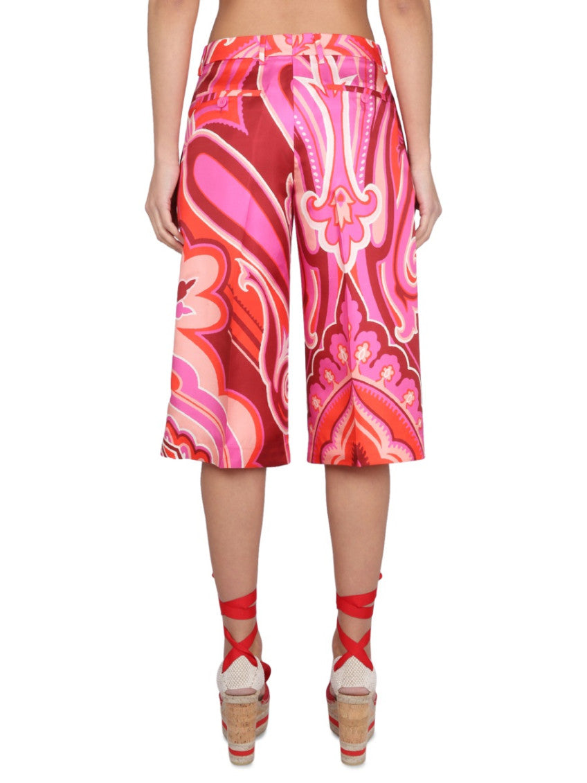 Fuchsia Printed Shorts 2