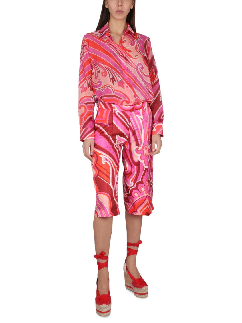 Fuchsia Printed Shorts 4