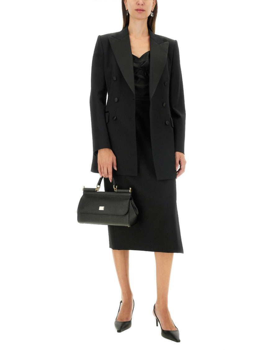 Black Solid Midi Skirt 4