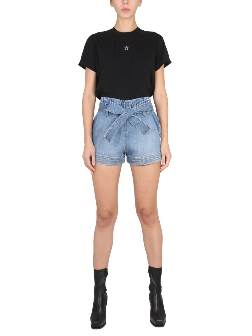 Blue Solid Shorts 4