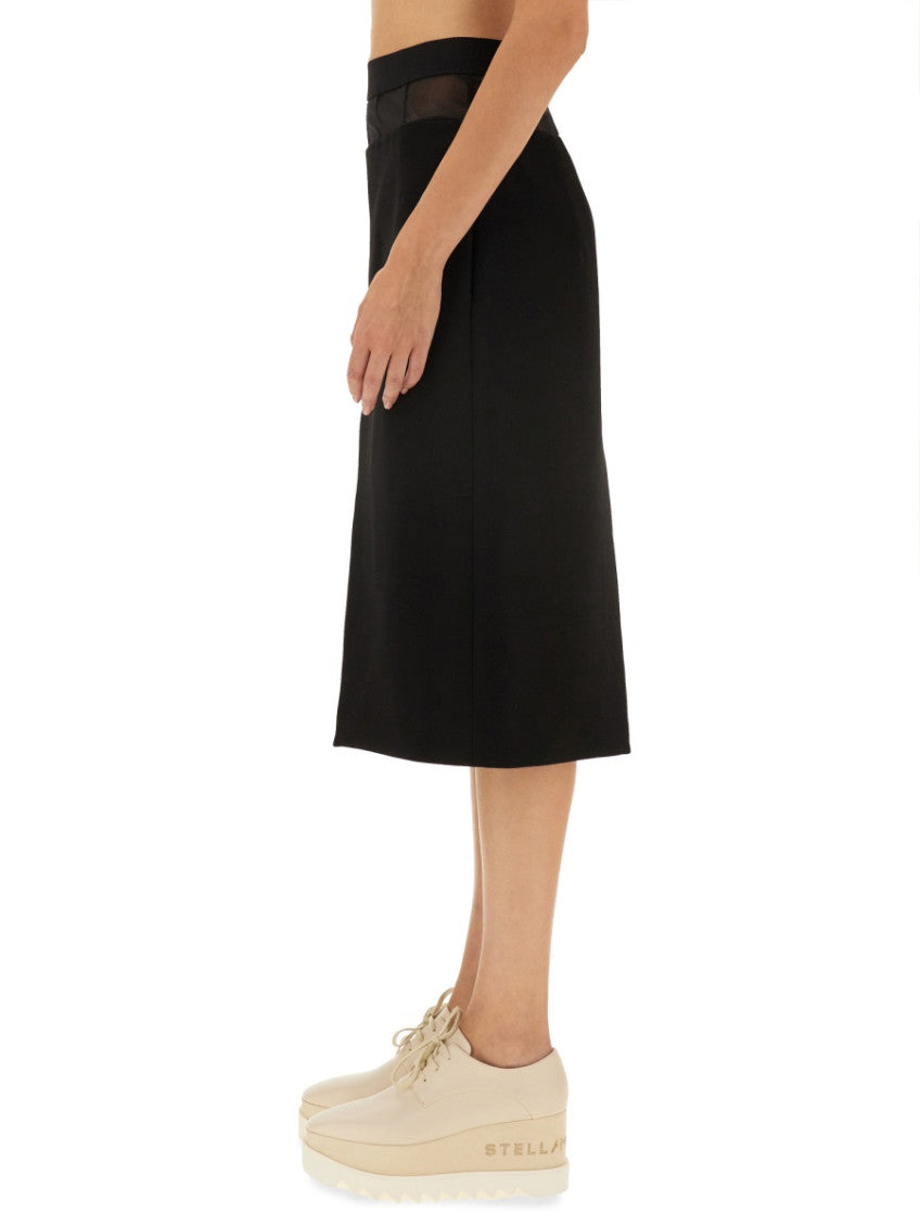 Black Solid Midi Skirt 3