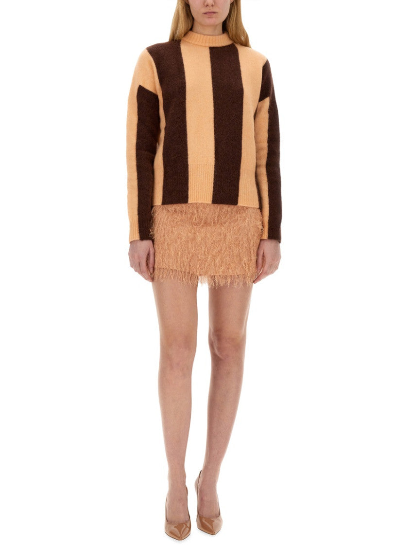 Light Brown Textured Mini Skirt 4