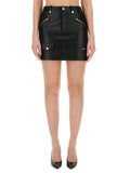 Black Solid Mini Skirt 1