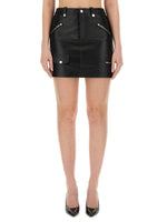 Black Solid Mini Skirt 1