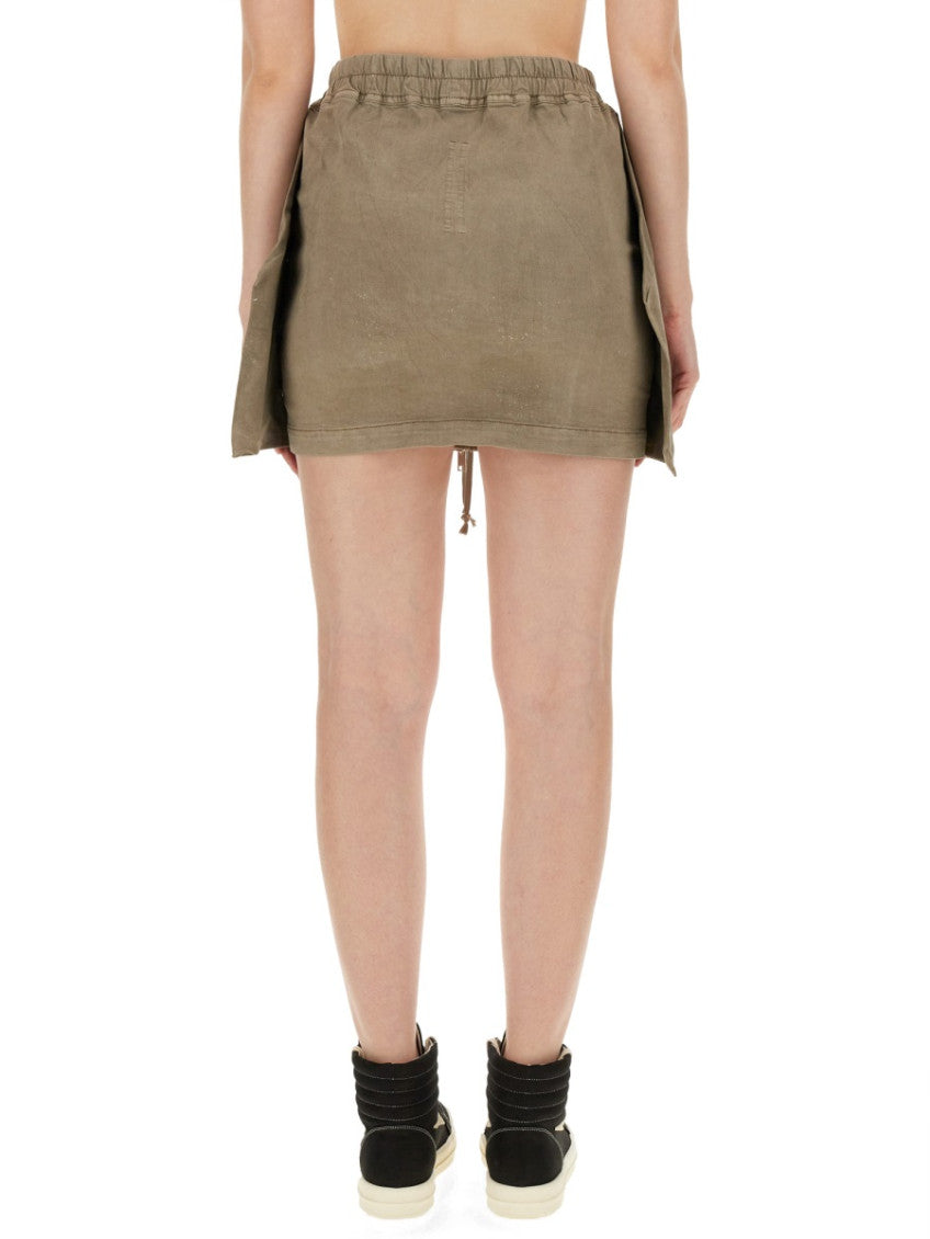 Denim Solid Mini Skirt 2